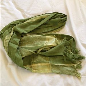 Green and gold scarf